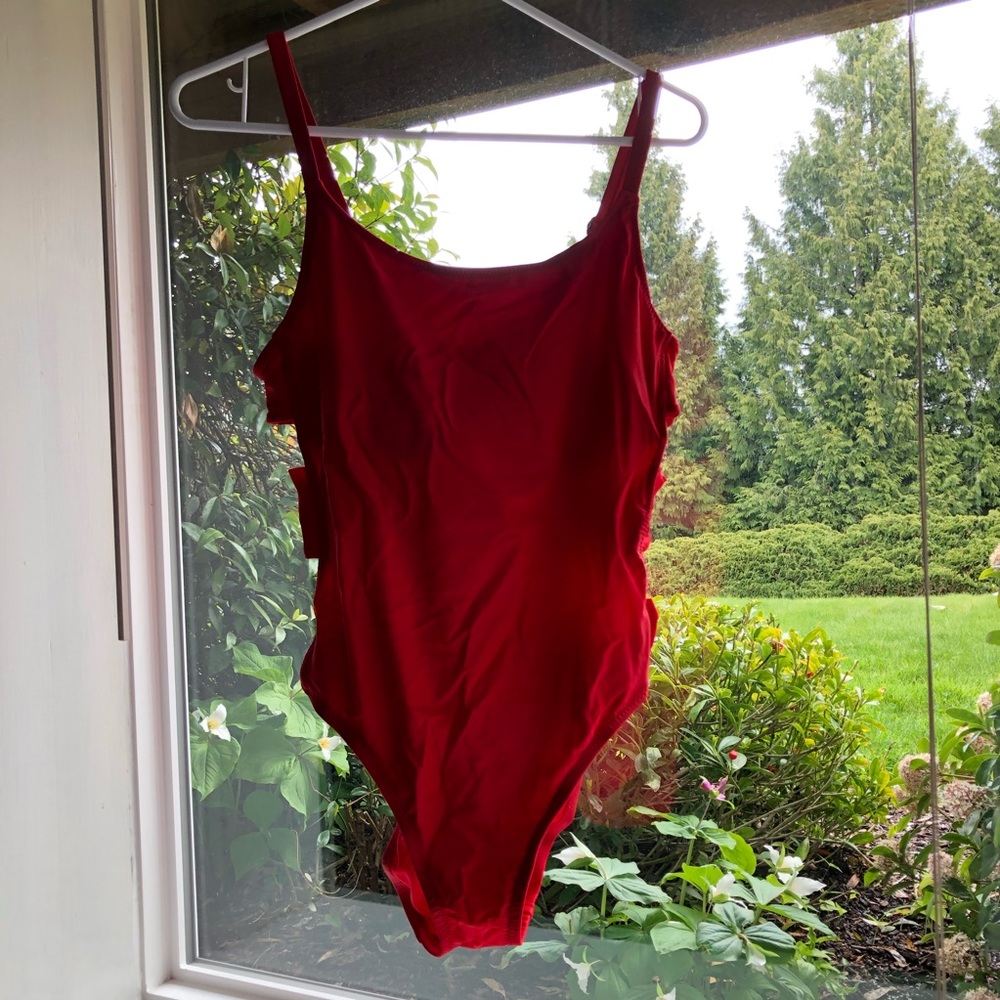 Shade & Shore Red Cutout One Piece